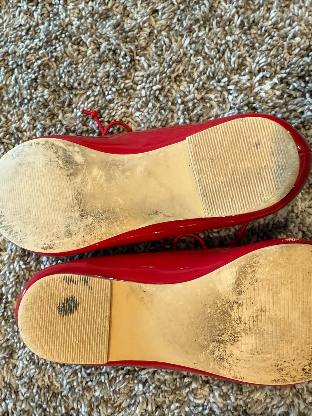 Janie and Jack Girls' Red Patent Bow Ballet Flats - Picture 3 of 3